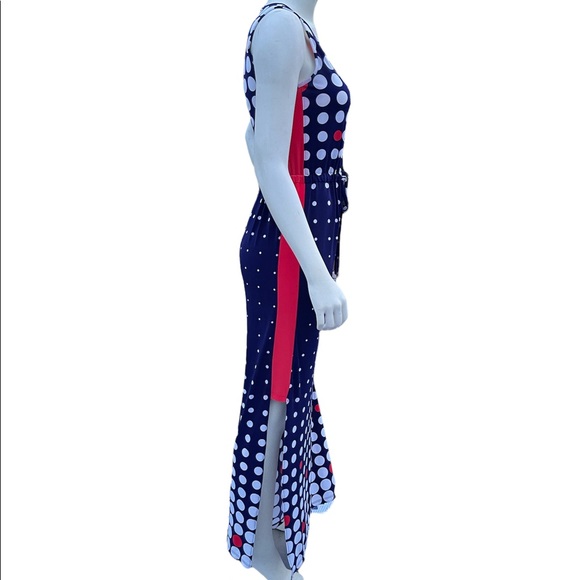 Nine West Polka Dot Sleeveless Dress Size 2P - Picture 5 of 11